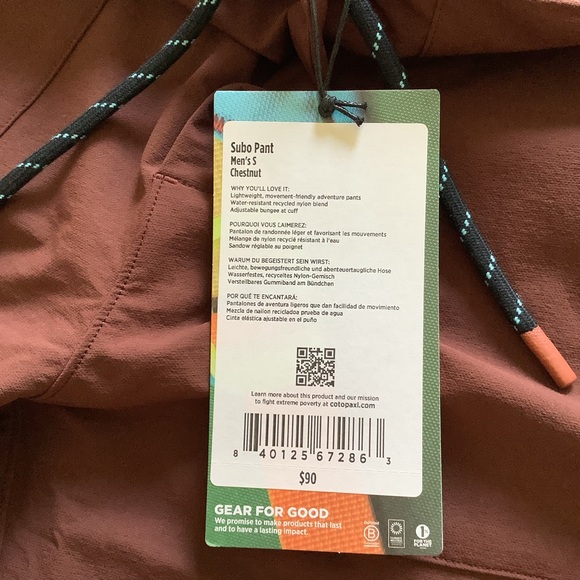 NWT Cotopaxi Subo Pant, men’s S, chestnut, RARE color - Picture 4 of 13